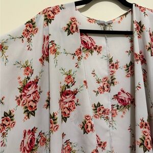 Charlotte Russe Floral Open-Front Top